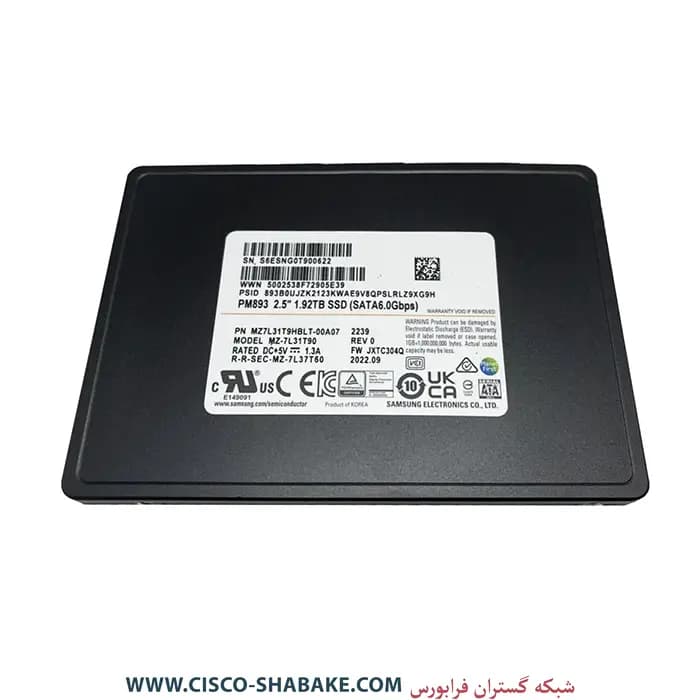 هارد SSD سرور سامسونگ PM893 1.92TB SATA 6Gbps 2.5″ MZ7L31T9HBLT-00A07 — تصویر ۶