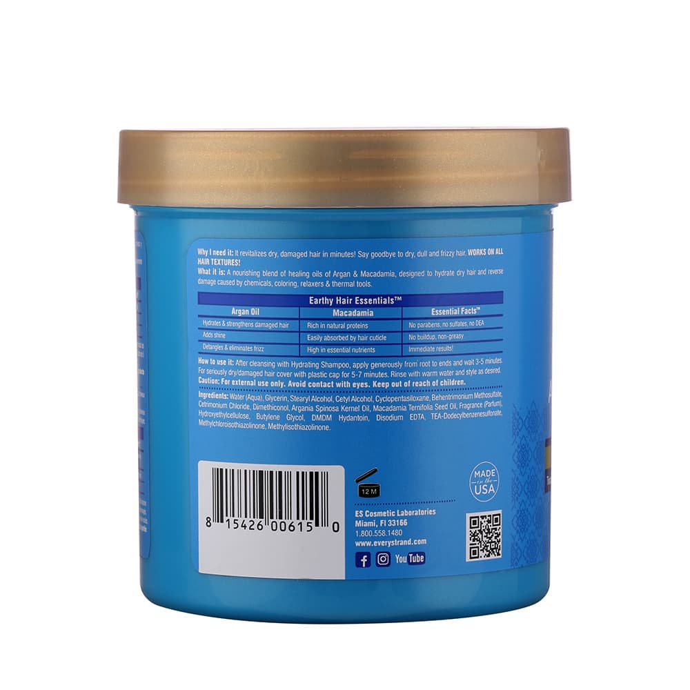 ماسک آبرسان مو روغن آرگان و ماکادمیا اوری استرند Every Strand Argan Oil with Macadamia Hydrating Hair Masque 425g — تصویر ۱۰