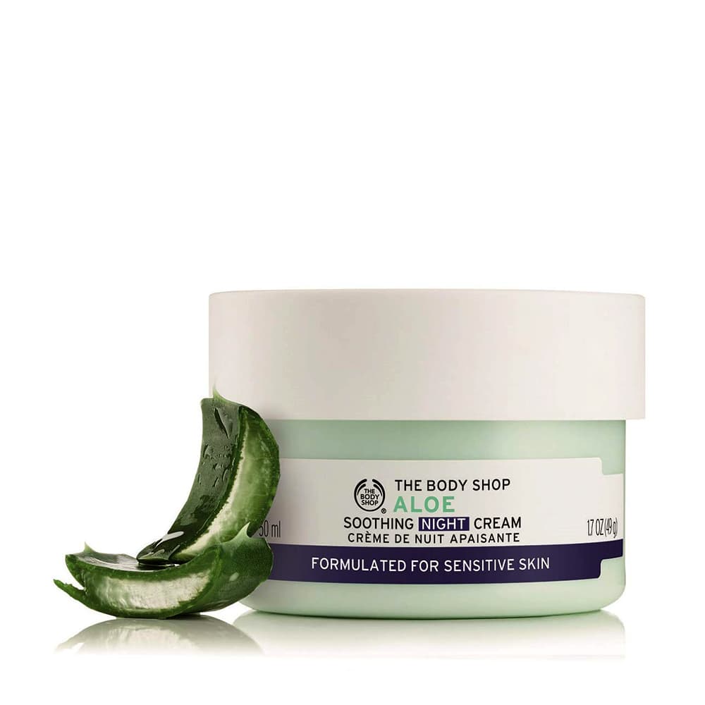 کرم شب مرطوب کننده و آبرسان آلوئه ورا بادی شاپ The Body Shop Aloe Soothing Night Cream 50ml — تصویر ۳