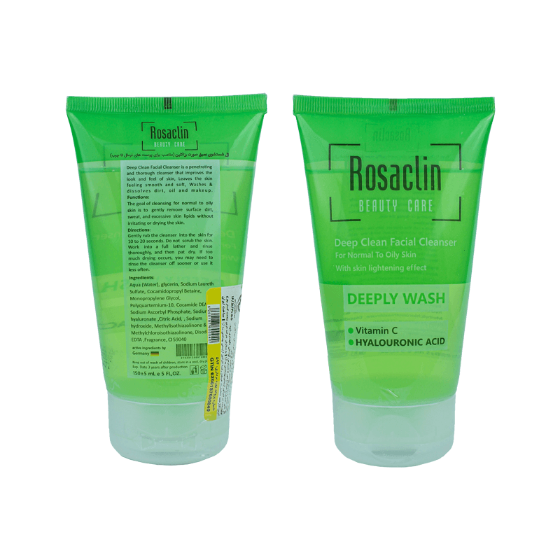 ژل شستشوی رزاکلین مناسب پوست چرب و نرمال 150ml — تصویر ۳