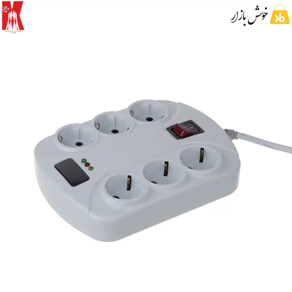 محافظ برق لوازم صوتی و تصویری خیام مدل KH8054 با کابل 3 متر — تصویر ۲