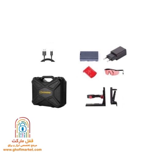 تراز لیزری شارژی 5 خط قرمز کنزاکس مدل 1145 — تصویر ۲