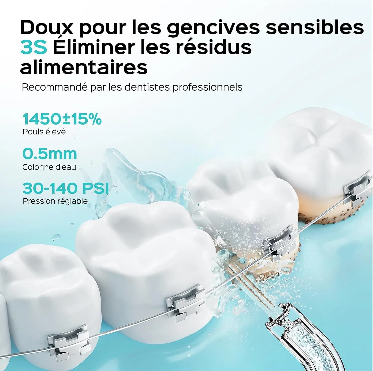 واترجت مسافرتی شارژی مینی با 4 حالت شستوشو و مخزن آب جداشونده برند COSLUS مدل T40 — تصویر ۴