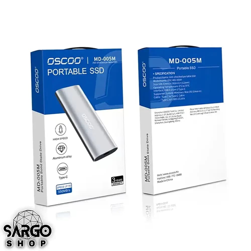 حافظه اس اس دی اکسترنال اوسکو OSCOO SSD MD-005M ظرفیت 1 ترابایت — تصویر ۹