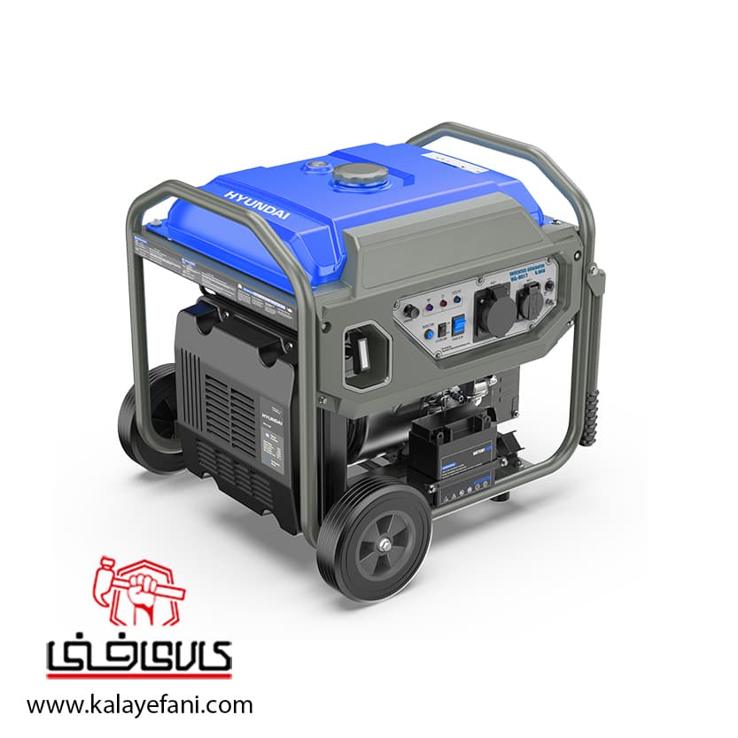 موتور برق اینورتر هیوندای 8.0 کیلو وات یک سیلندر چهار زمانه بنزینی مدل HG-8017 — تصویر ۴