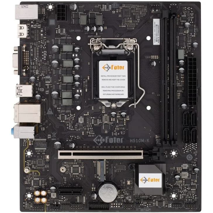 مادربرد Fater H510M-K سوکت LGA1200 چیپست Intel H510 فرم فاکتور Micro-ATX با پشتیبانی از پردازندههای نسل 10 و 11 اینتل و حافظه DDR4 استوک — تصویر ۳