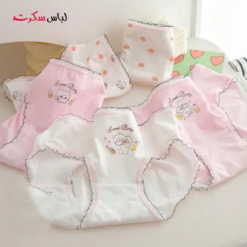 شورت نخی فانتزی بسته 2 عددی ls0109 — تصویر ۴