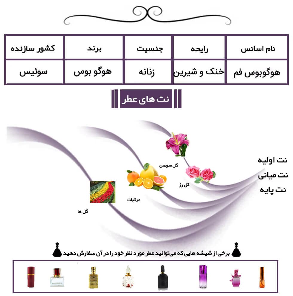 عطر خالص بوس فمه هوگو باس | Hugo Boss Boss Femme — تصویر ۲