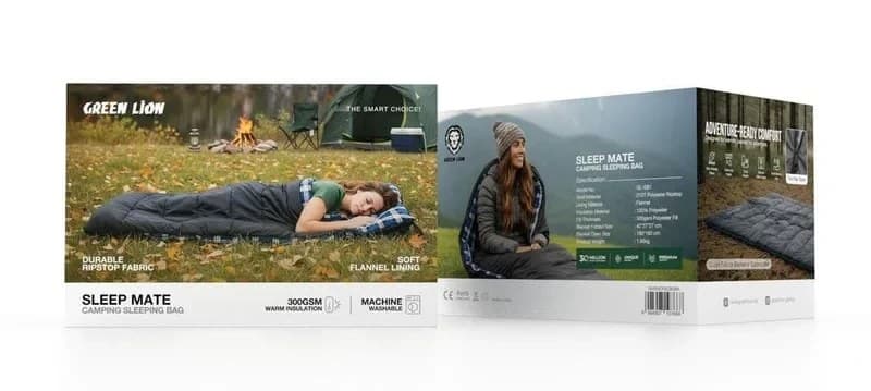 کیسه خواب کمپینگ گرین لاین Green Lion GNSMCPSLBG Camping Sleeping Bage — تصویر ۱۱