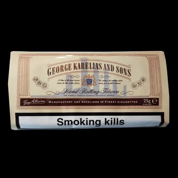 توتون سیگار جرج کارلیاس و پسران سفید George Karelia’s and sons white smooth rolling tobacco — تصویر ۲