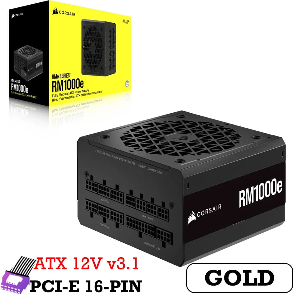 پاور کورسیر فول ماژولار 1000 وات مدل RM1000e ATX 3.1