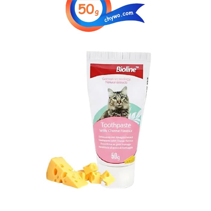 خمیر دندان گربه بایولاین طعم پنیر bioline toothpaste with cheese وزن 50 گرم — تصویر ۲