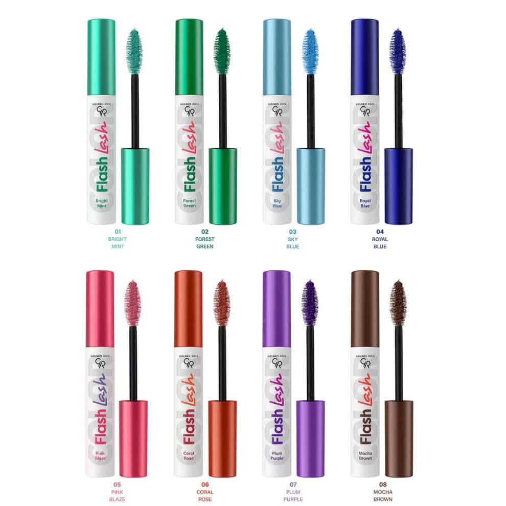 ریمل رنگی گلدن رز مدل FLASH LASH شماره 05 PINK BLAZE رنگ صورتی — تصویر ۵