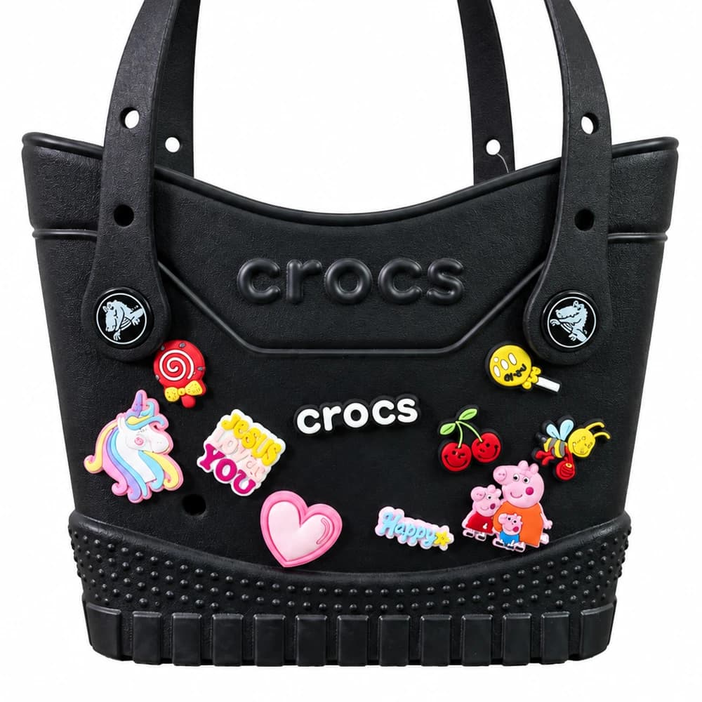 کیف کوچک کراکس مشکی Font Crocs — تصویر ۳