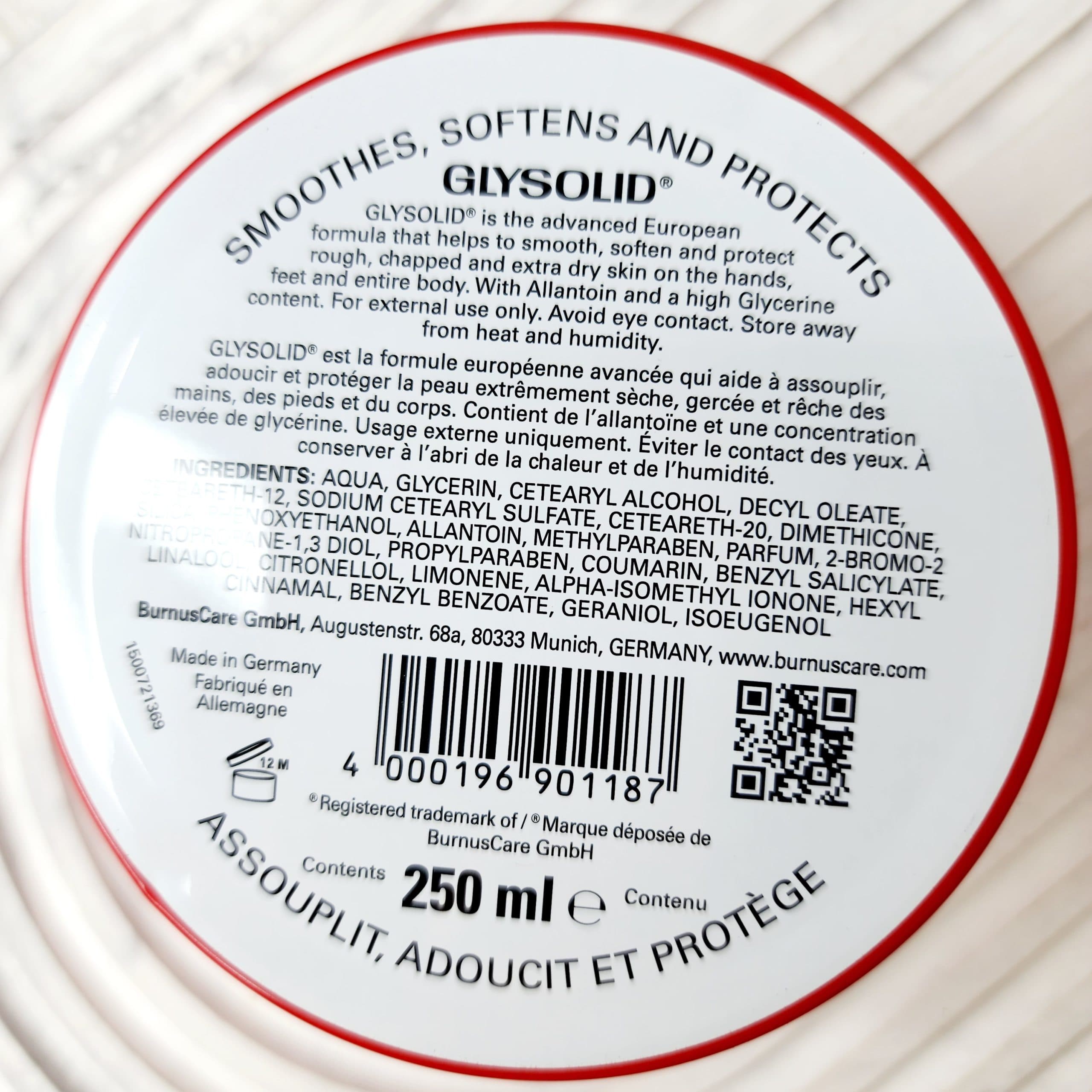 کرم مرطوب کننده گلیسولید Glysolid حجم 250 میل — تصویر ۱۲