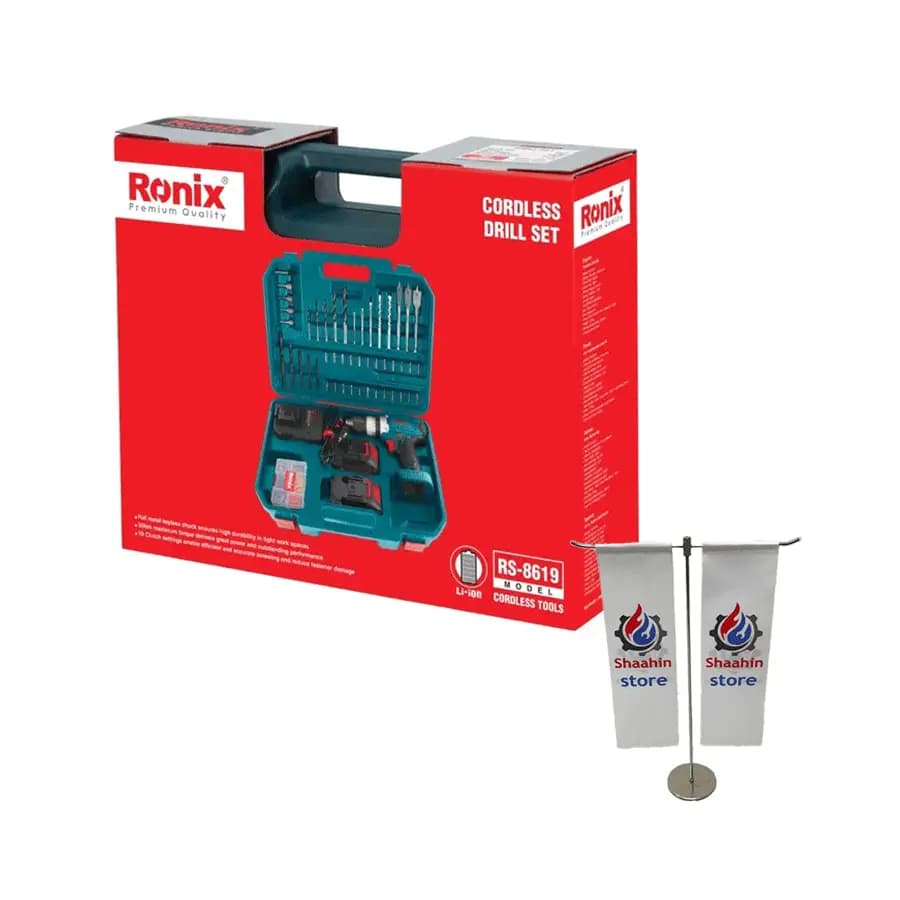 کیت دریل شارژی 20 ولت رونیکس مدل RS-8619 — تصویر ۶