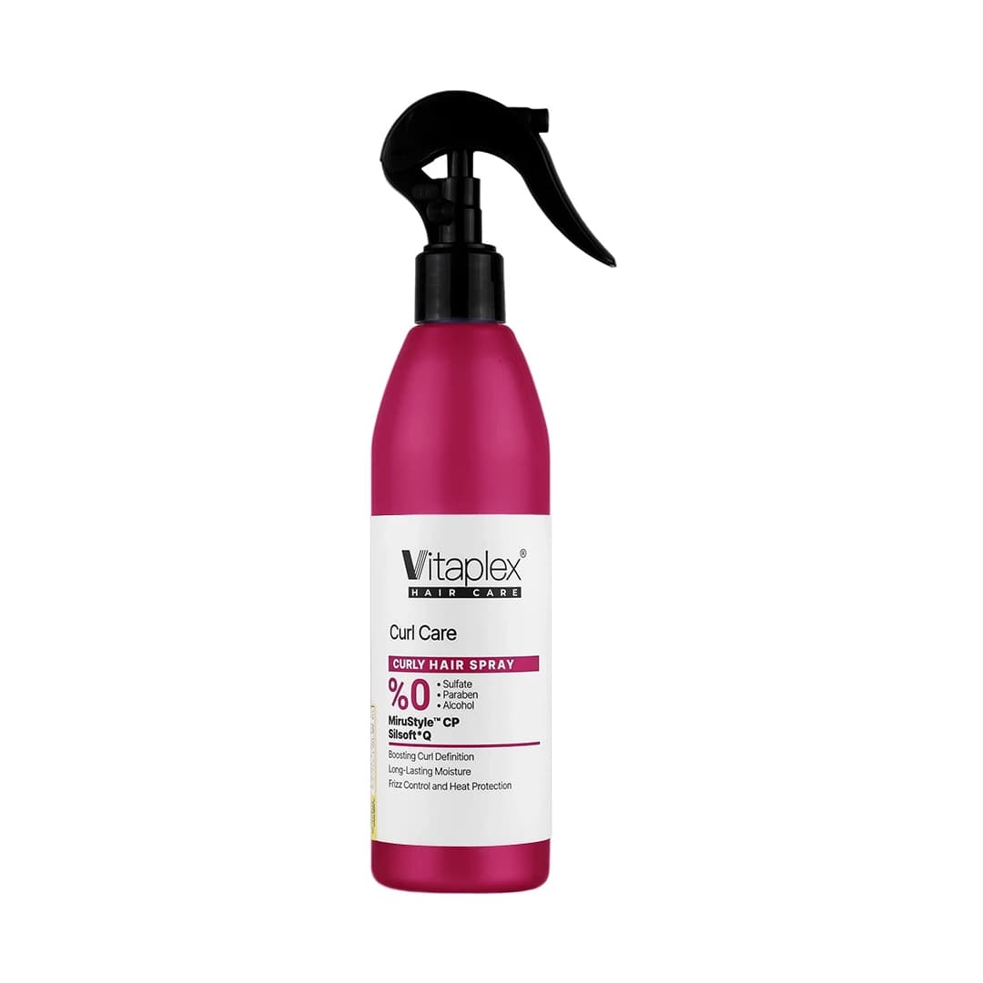 اسپری آبرسان و نرم کننده ویتاپلکس مناسب موهای فر 300 میلی لیتر/Vitaplex Curly Hair Spray 300 ml
