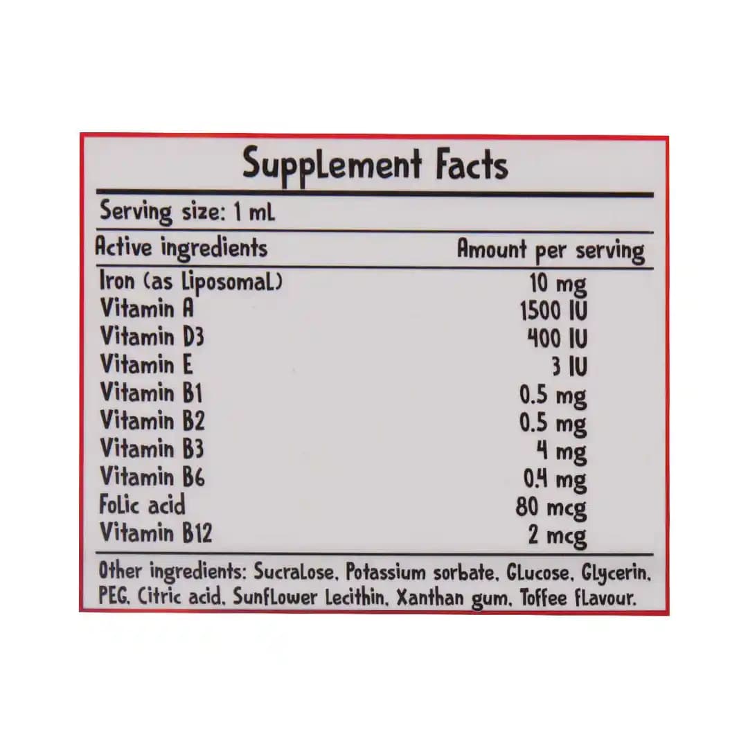 قطره خوراکی آهن لیپوزوفر مولتی بی اس کی 30 میلی لیتر/BSK Liposofer Multi Oral Drops 30 ml — تصویر ۲