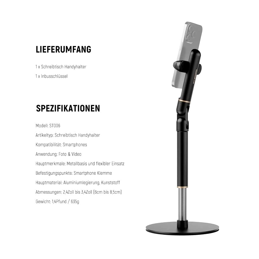پایه رومیزی نگهدارنده موبایل نیور NEEWER ST006 — تصویر ۸
