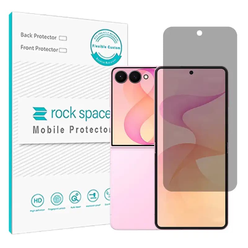 گلس حریم شخصی (پرایوسی) سامسونگ Z Flip8 مدل نانو هیدروژل برند راک اسپیس — تصویر ۲