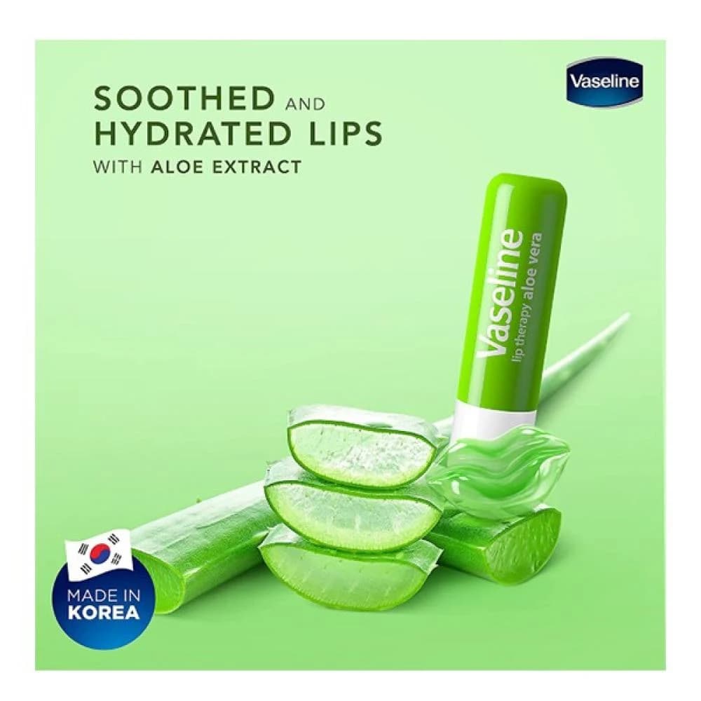 بالم لب وازلین آلوورا 4.8 گرمی Vaseline Aloe Vera Lip Care — تصویر ۱۰