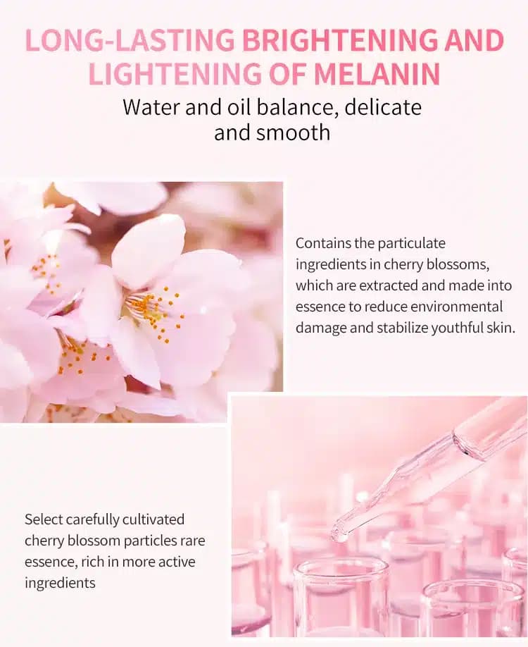 سرم روغنی صورت شکوفه گیلاس استلین (دوفاز) اورجینال 30میل ESTELIN Cherry Blossoms Micro nutritive Essence Oil — تصویر ۴