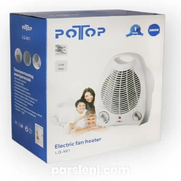 بخاری برقی و هیتر فن دار مدل LQ-501 — تصویر ۳