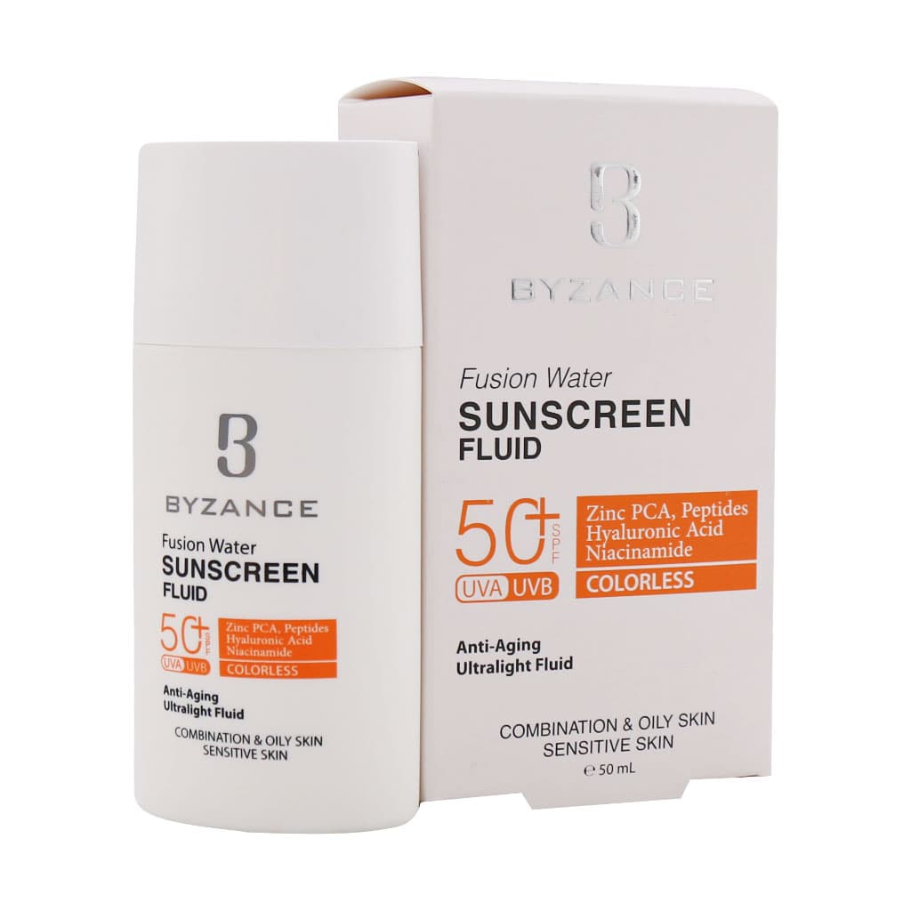 فلوئید ضد آفتاب فیوژن واتر SPF50 بیزانس مناسب پوست چرب و مختلط 50 میلی لیتر — تصویر ۱۰