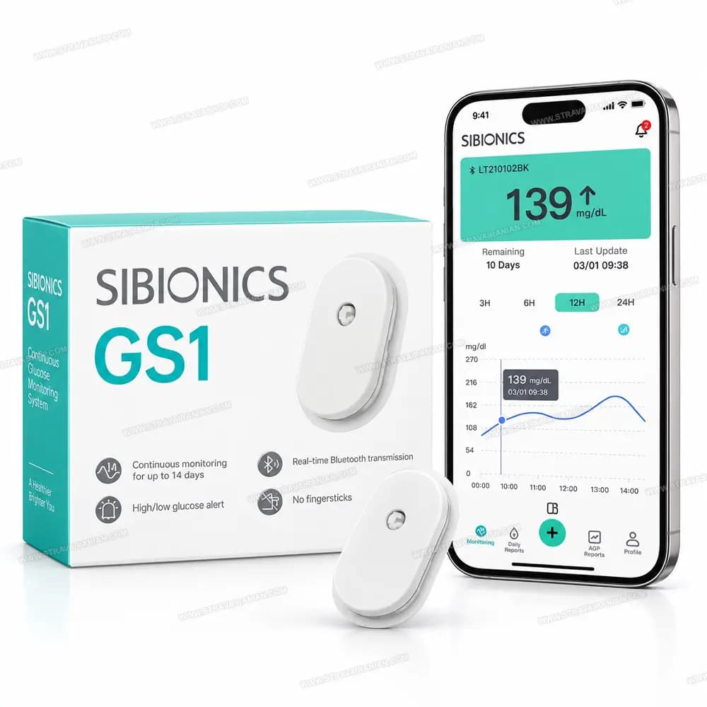 دستگاه پایش مداوم تست قند خون SIBIONICS مدل GS1 فریر طب با بهترین قیمت + خرید آنلاین — تصویر ۳
