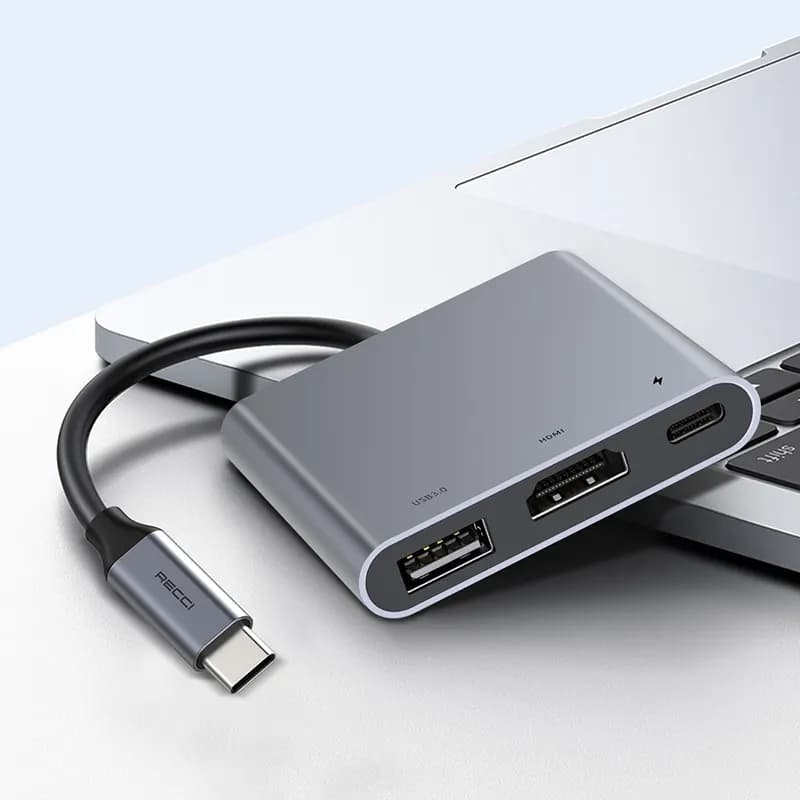 هاب 3 در 1 تایپ سی رچی مدل Recci 3 in 1 Hub RH05 — تصویر ۹