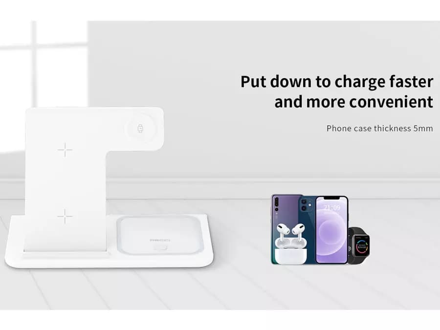 شارژر وایرلس رومیزی رچی Recci Magnetic Wireless Charger RCW-15 — تصویر ۵