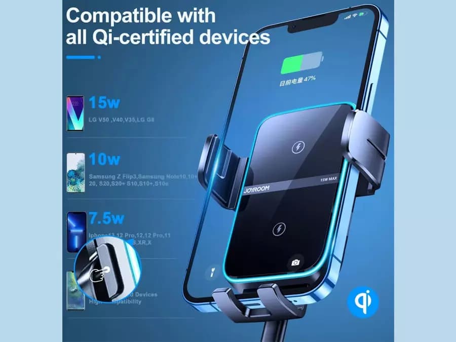 هولدر و شارژر وایرلس جویروم Joyroom JR-ZS246 توان 15 وات — تصویر ۱۲