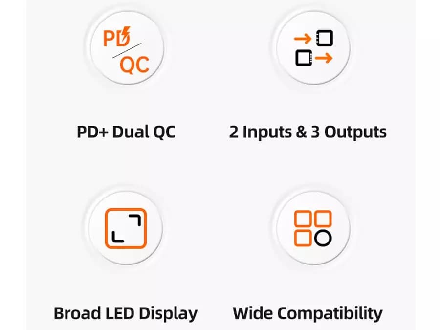پاوربانک فست شارژ یوسمز Usams QC+PD Fast Charging PowerBank US-CD177 با ظرفیت 20000mAh — تصویر ۱۰