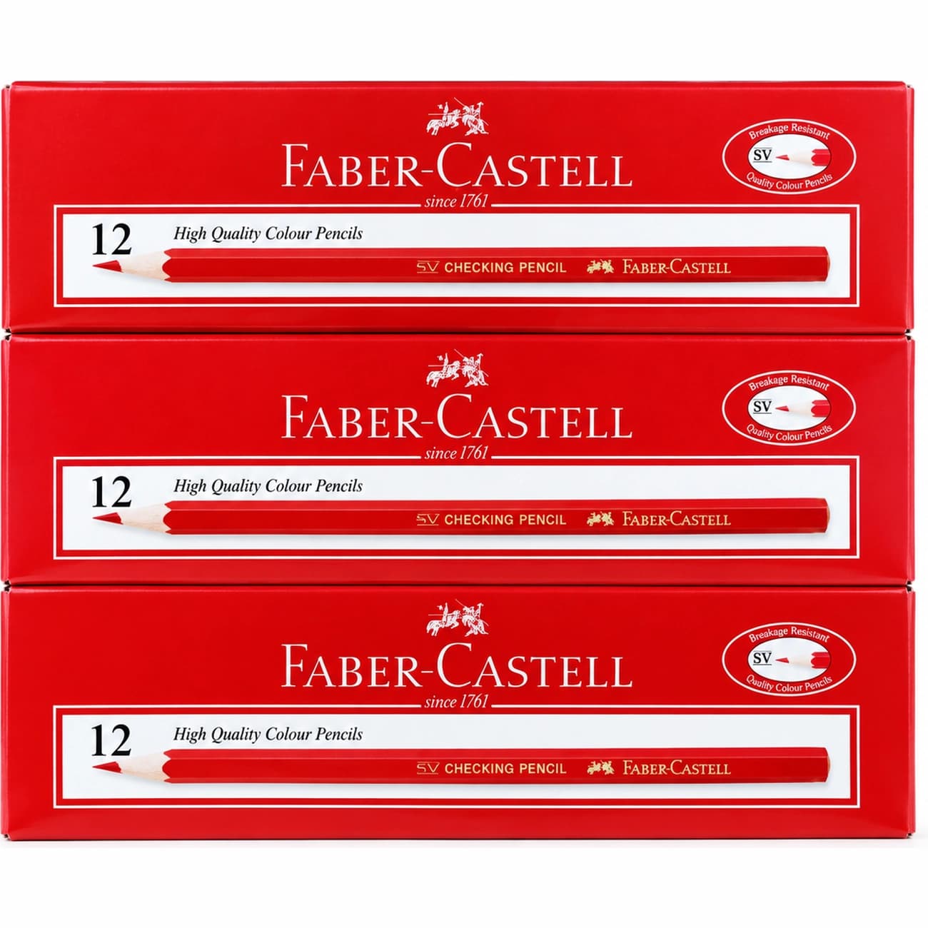مداد قرمز فابر کاستل Faber Castell بسته 12 عددی — تصویر ۵