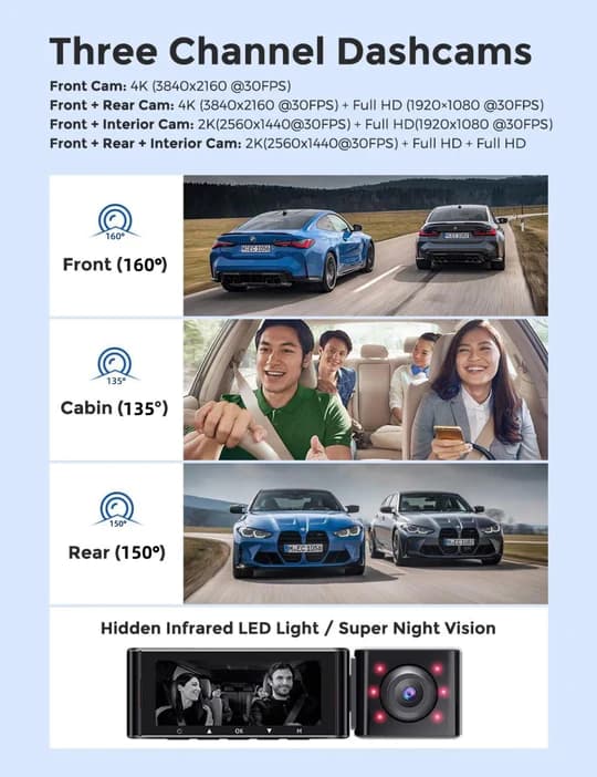 دوربین رانندگی خودرو شیائومی مدل Xiaomi Jiekemi Smart Dash Cam KM800 — تصویر ۶