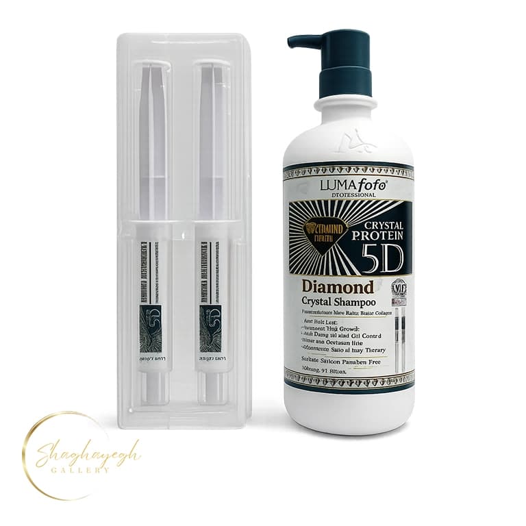 شامپو کریستال پروتئین 5D ترمیم کننده و ضد ریزش لوما فوفو 900 میلیلیتر LUMAFOFO Professional Diamond Crystal Protein 5D Crystal Shampoo 900ml — تصویر ۲