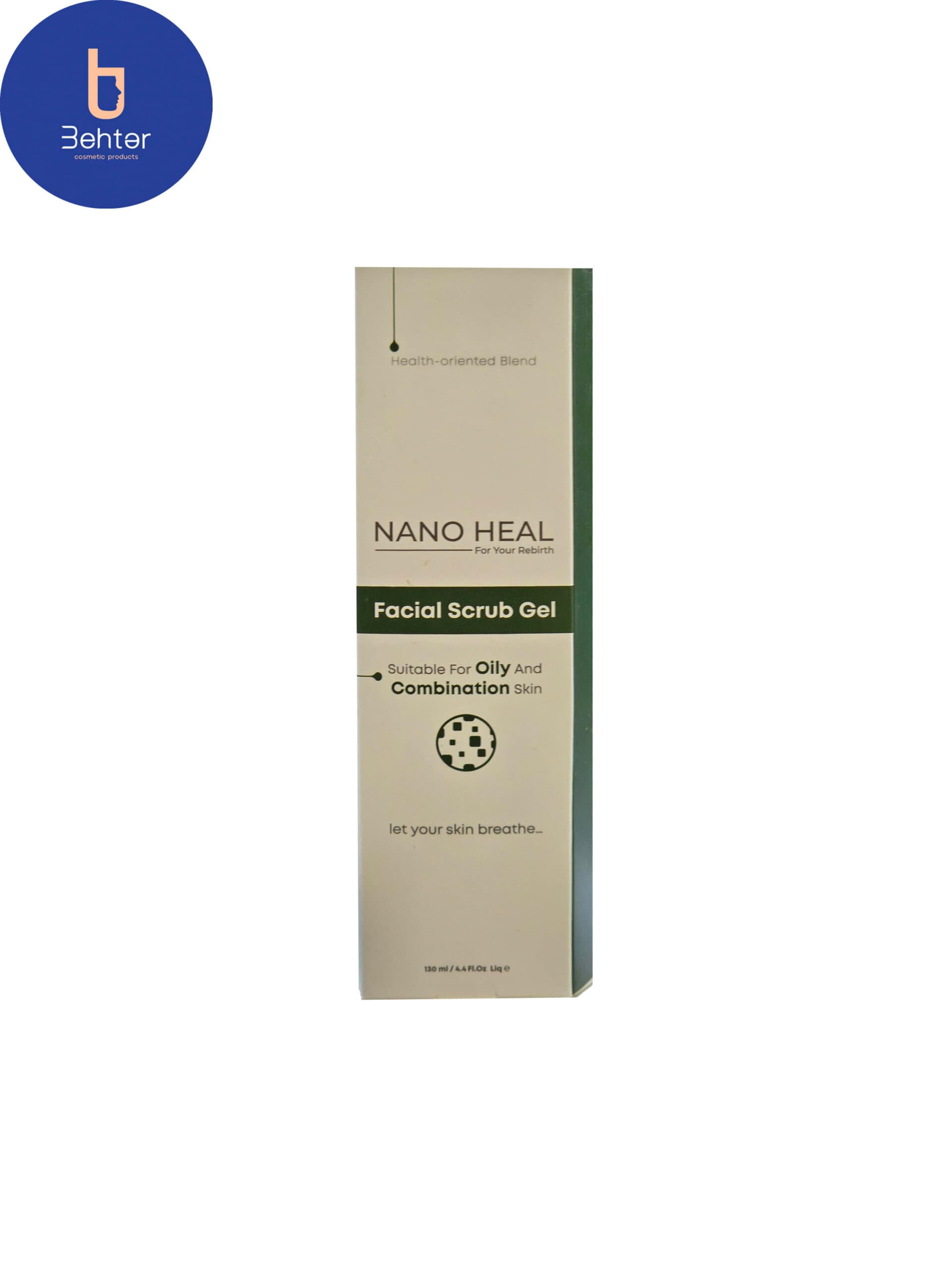 ژل اسکراب پوست چرب و مختلط نانوهیل 130میل Nano heal Scrub Gel for Oily and Combination Skin 130ml — تصویر ۸