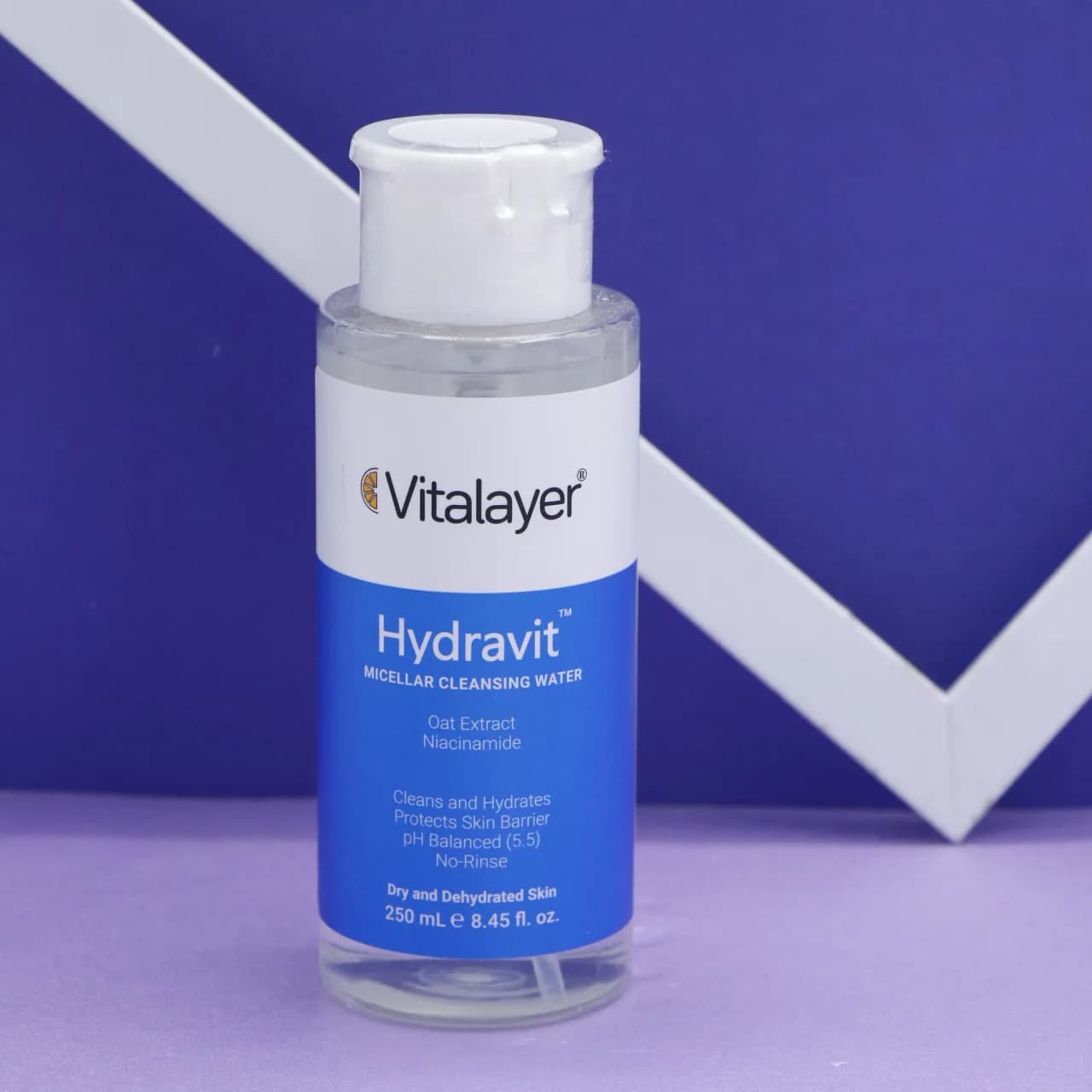 محلول پاک کننده آرایش ویتالیر مدل Hydravit مناسب پوست خشک 250 میل Vitalayer Hydravit makeup remover solution for dry skin, 250 ml — تصویر ۸