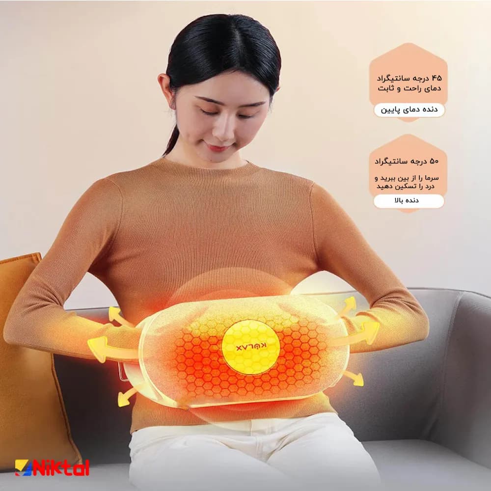 ماساژور شکم و دست Kulax مدل H060-HMBD-01 شیائومی | دستگاه چندمنظوره گرافنی با کمپرس گرم و ماساژ هوشمند — تصویر ۶