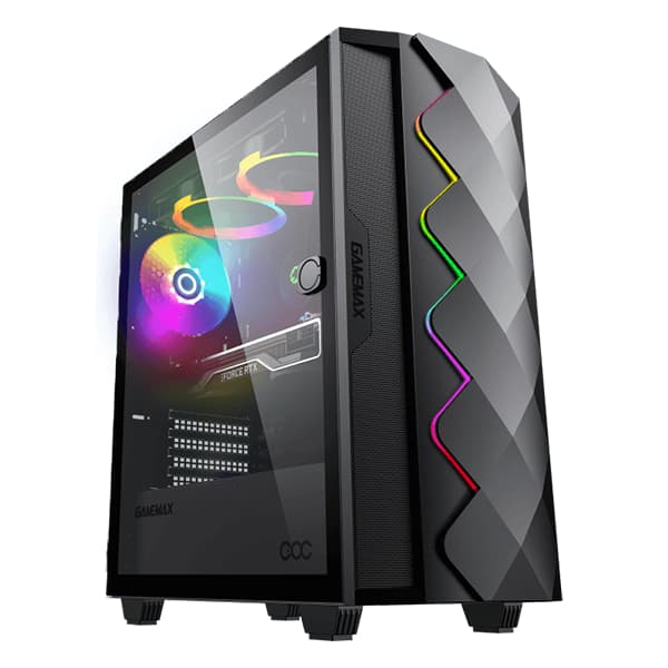 کیس گیمینگ گیم مکس مدل Gamemax Diamond COC BK — تصویر ۵