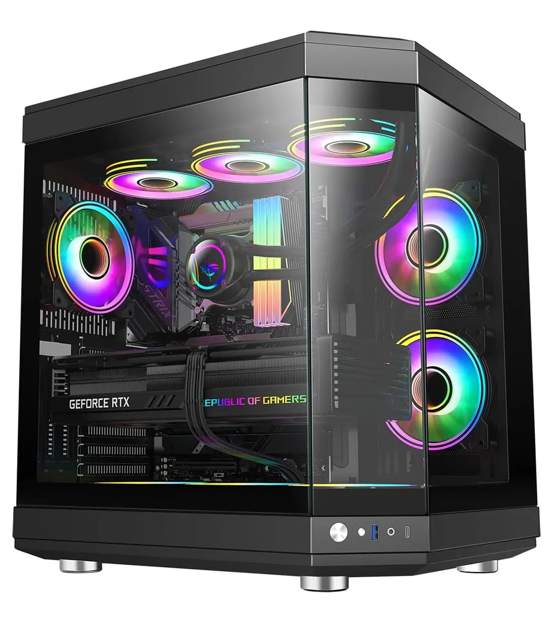 کیس گیمینگ گیم مکس مدل Gamemax HYPE Black — تصویر ۳
