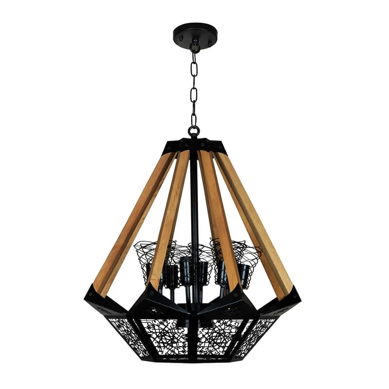 لوستر هشت شعله چشمه نور کد A2230/8BK — تصویر ۸