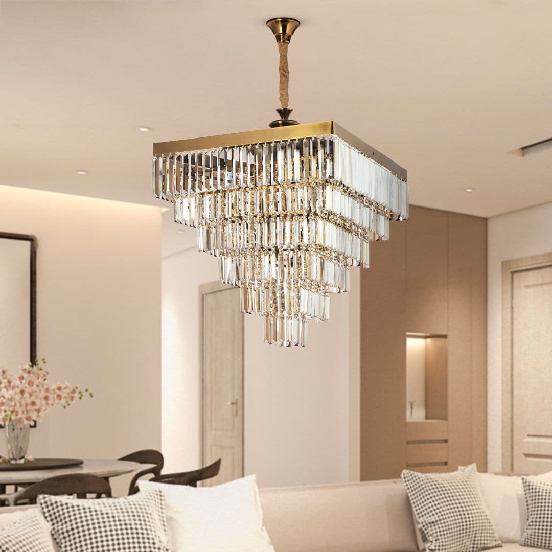 لوستر 21 شعله چشمه نور کد N2662/60×60 — تصویر ۴
