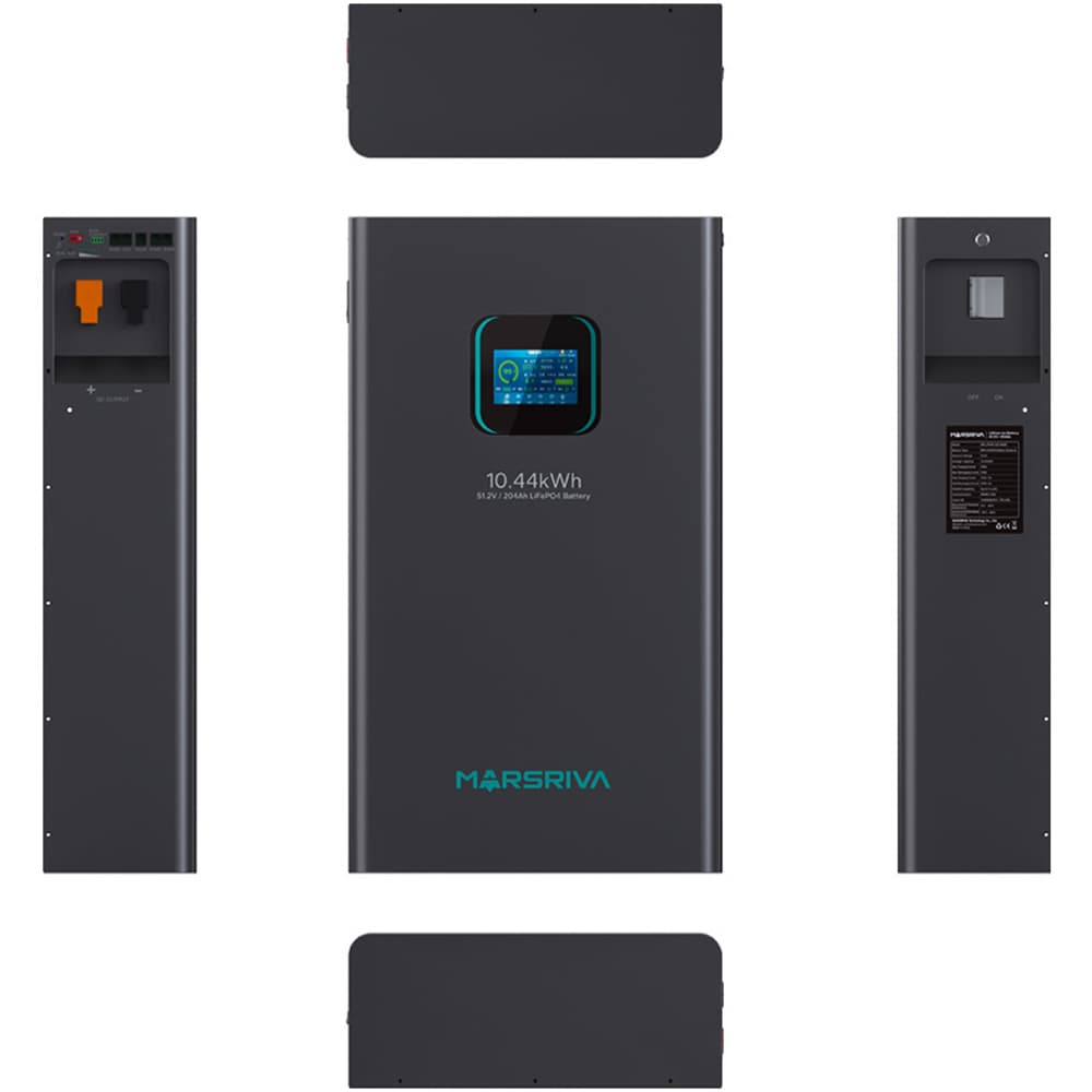 باتری لیتیوم فسفات آهن (LiFePO4) مدل MR-LFP48-200-WMD ظرفیت 10.44Kwh برند MARSRIVA — تصویر ۳