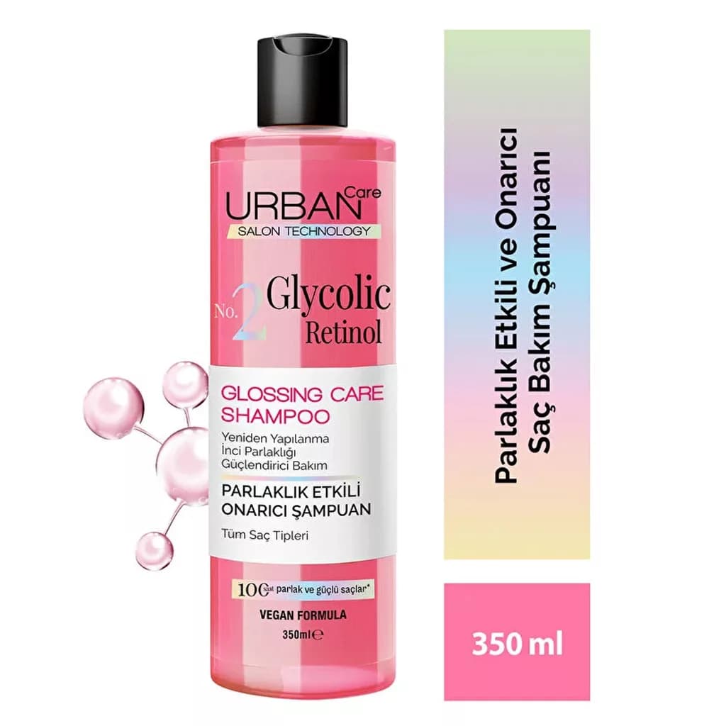 شامپو براق کننده اوربن کر Urban Care حاوى اسید گلیکولیک و رتینول حجم 350 میل — تصویر ۶