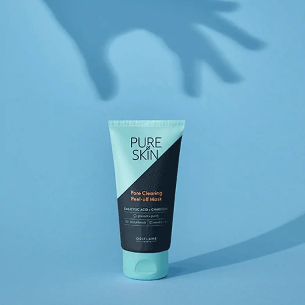 ماسک زغال پیور اسکین اوریفلیم PURE SKIN Pore Clearing Peel-off Mask — تصویر ۸