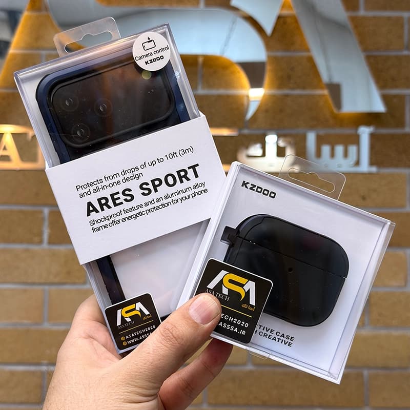 ست کاور Ares Sport برای آیفون 17 پرومکس و کاور ایرپاد پرو 3 برند KZDOO — تصویر ۳