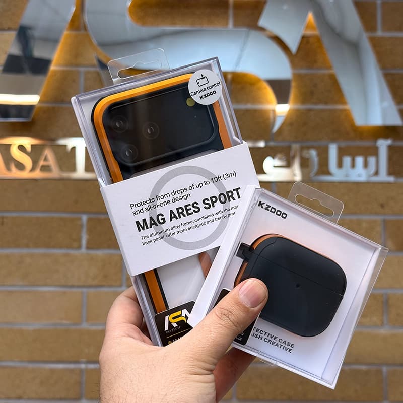 ست کاور Mag Ares Sport برای آیفون 17 پرومکس و کاور ایرپاد پرو 3 برند KZDOO — تصویر ۹