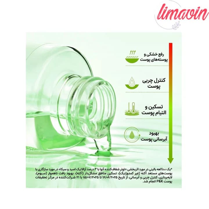 تونر آزلائیک اسید و سیکا آنوا ضد جوش و تسکین دهنده پوست حجم 250 میلی لیتر — تصویر ۹