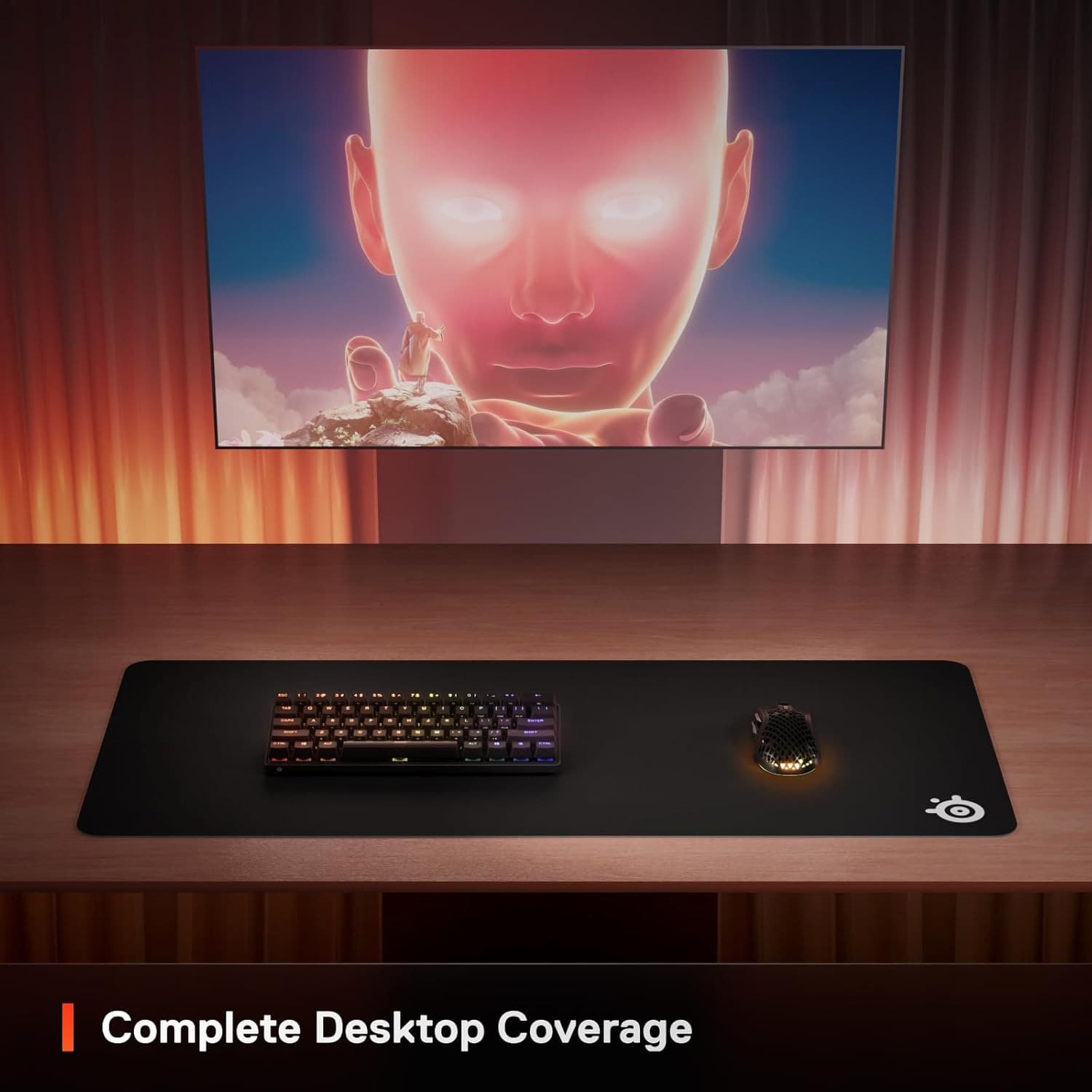 ماوس پد گیمینگ استیل سریز مدل QcK Gaming XXL Cloth سایز 90*40 سانتیمتر — تصویر ۴